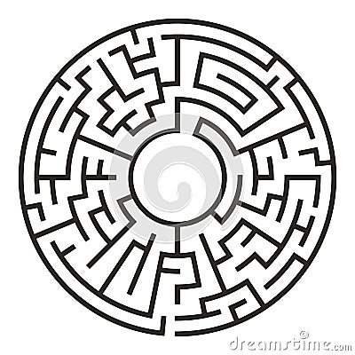 Circle Maze Vector Vector Illustration