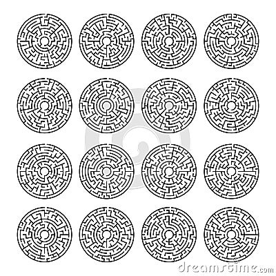 Circle Maze Vector Vector Illustration