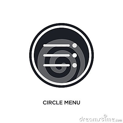 circle menu isolated icon. simple element illustration from ultimate glyphicons concept icons. circle menu editable logo sign Vector Illustration