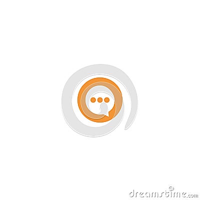 Circle message logo design. symbol dan icon vector template Vector Illustration