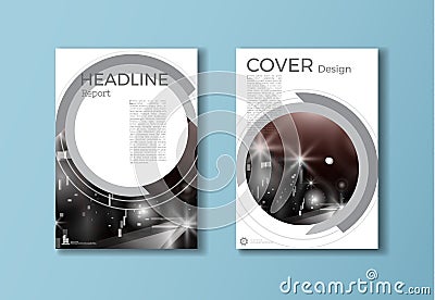 Circle modern cover Brochure template, design, annual report, ma Vector Illustration