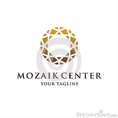Circle Mosaic Logo Design Inspiration Vector Illustration