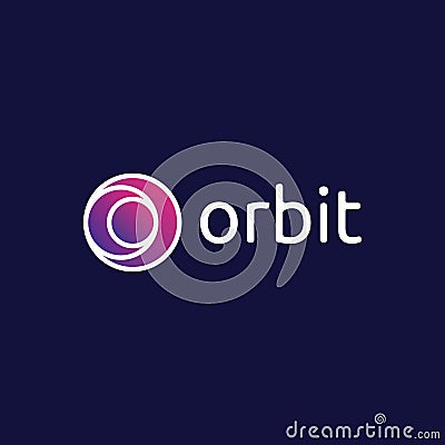 Circle Orbit Logo, Initial O Letter, Modern Color Vector design for business Stock Photo