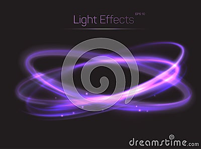 Circle or ovals light effects background Vector Illustration