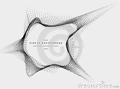 Circle particle black comet shape Vector Illustration