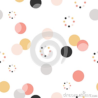 Circle pattern. Modern stylish texture. Repeating dot, round abstract background for wall paper. Vector Illustration