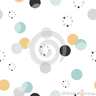 Circle pattern. Modern stylish texture. Repeating dot, round abstract background for wall paper. Vector Illustration