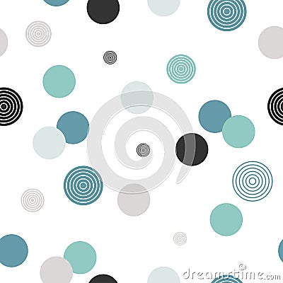 Circle pattern. Modern stylish texture. Vector Illustration