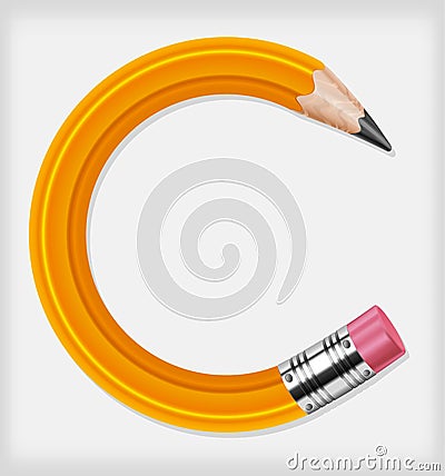 Circle pencil Vector Illustration