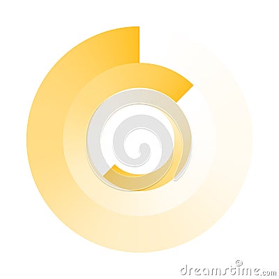 Circle preloader, buffer shape. Circular progress bar. Meter, guage and indicator icon with transparency Vector Illustration