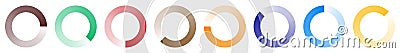 Circle preloader, buffer shape. Circular progress bar. Meter, guage and indicator icon with transparency Vector Illustration