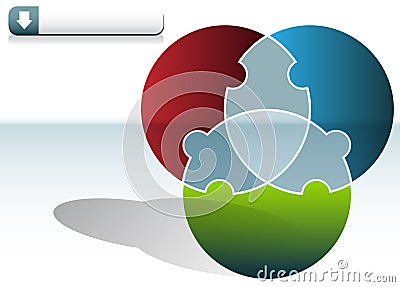 Circle Puzzle Chart Vector Illustration