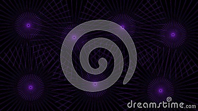 Exclusive. Black background with purple linear pattern. Vector. Stock Photo