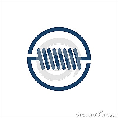 circle rope knot logo symbol of bond power design vector template Vector Illustration