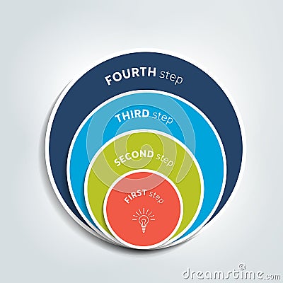 Circle, round diagram, scheme, chart, slide, template, graph, presentation. Vector Illustration