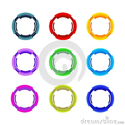 Circle vector set of Business Abstract Circle icon. Corporate, Media, Technology styles logo design template Vector Illustration