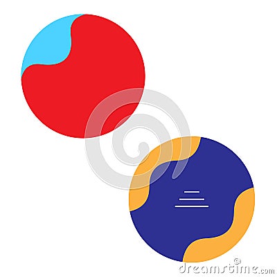 Circle shape logo abstract design business company symbol Vector Illustration