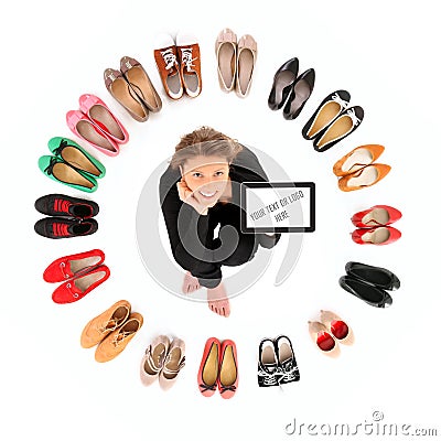 Circle of shoes Stock Photo