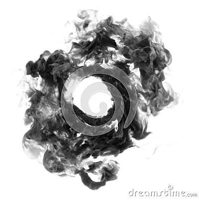 Circle of smoke Stock Photo