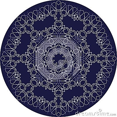 Circle sophisticated symmetric pattern motives of Western Europe Stock Photo