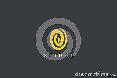 Circle Spiral Infinity Wave Logo abstract design vector template Vector Illustration