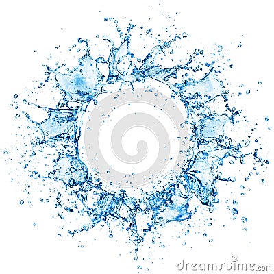 Circle Of Splashing Water Stock Photo