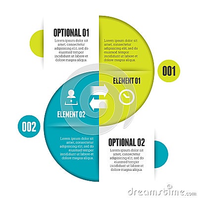 Circle Split Infographic Vector Illustration