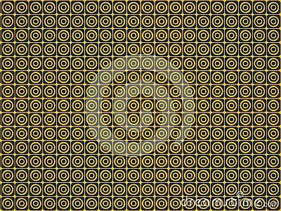 Circle And Square pattern 3D rendering Stock Photo