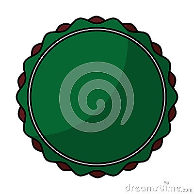 Circle stamp silhouette icon Vector Illustration