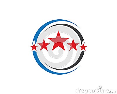 circle and Star icon Template vector Vector Illustration