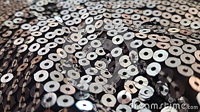 Circle steel ring cloth background Stock Photo