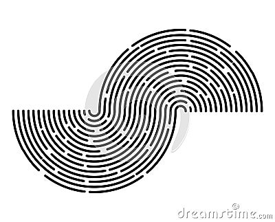 Circle stripe lines logo vector symbol icon design. Beautiful Vector Illustration