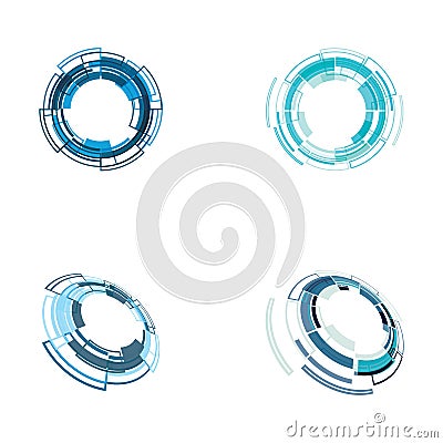 Circle techno vector icon design Vector Illustration