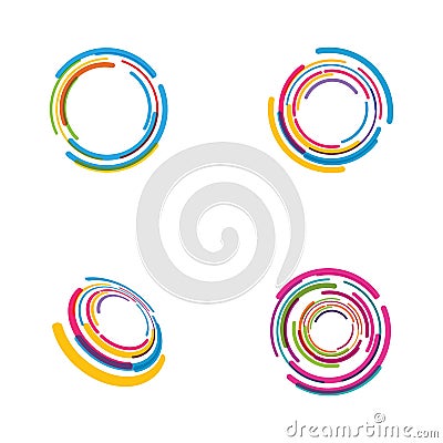 Circle techno vector icon design Vector Illustration
