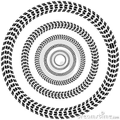 Circle tire track background Vector Illustration