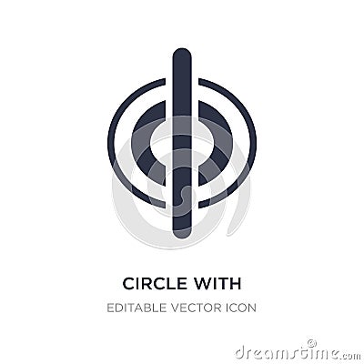 circle with vertical line icon on white background. Simple element illustration from Signs concept Vector Illustration