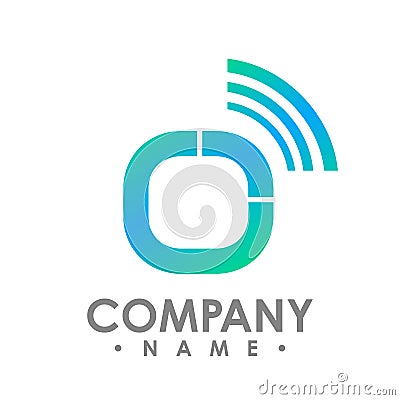 Circle wifi logo design, technology wifi logo design Vector Illustration