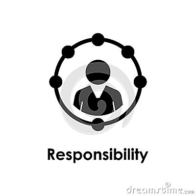 circle, worker, responsibility icon. One of the business collection icons for websites, web design, mobile app Stock Photo