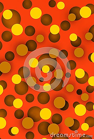 Circles and circles over orange background Stock Photo