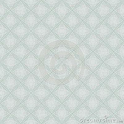 Geometric lace pattern mint white Vector Illustration