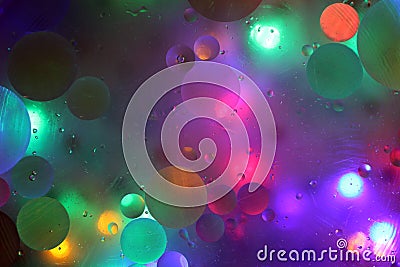 Circles and Lights Colourful Background Stock Photo