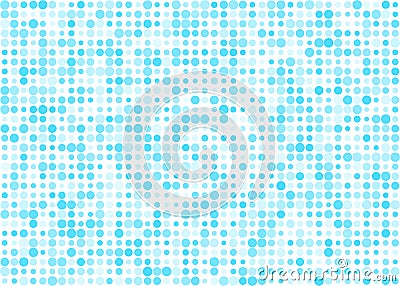 Abstract Shiny Blue Halftone Dots Pattern in White Background Stock Photo