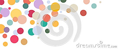 Circles random color background vector, abstract round blobs overlap bubble multicolor design graphic illustration fun cute, Vector Illustration