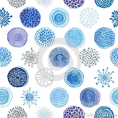 Circles texture seamless pattern Vector Illustration