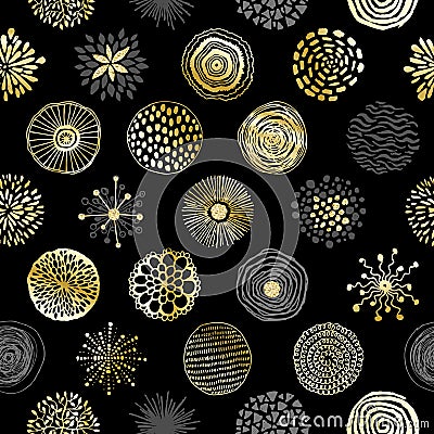 Circles texture seamless pattern Vector Illustration