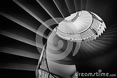 Spiraling staircase Stock Photo