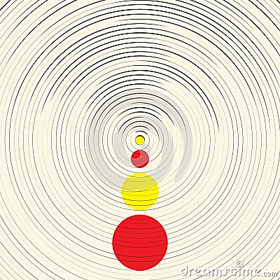 Circlular Pattern. Conceptual Geometric Background Vector Illustration