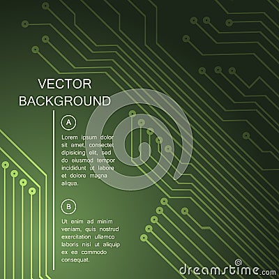 Circuit Board Background Vector Illustration