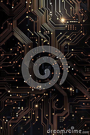 Circuit board background, Electronic computer hardware technology, Generative AI Stock Photo