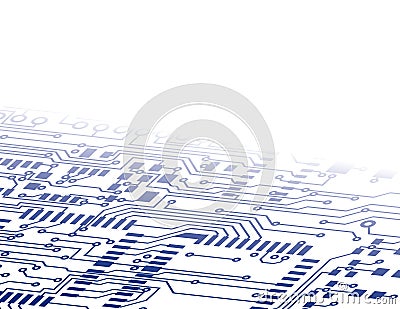 Circuit Board Background Fade Vector Illustration